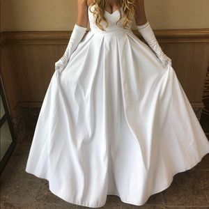 Floor Length White Ball Gown